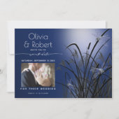 Royal Blue Save the Date Moonlight Dragonfly Kaart (Voorkant)