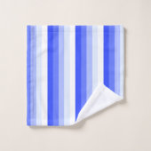 Royal blue schaduwstrepen bad handdoek (Wasdoekje)