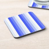 Royal blue schaduwstrepen bier onderzetter (Linkerzijde)