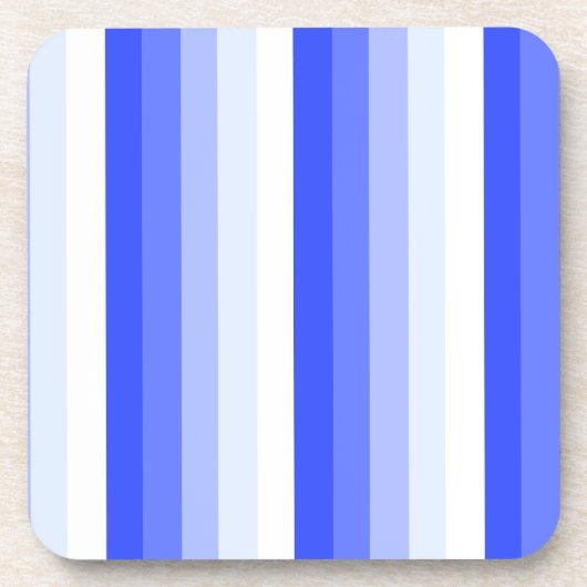 Royal blue schaduwstrepen bier onderzetter (Voorkant)