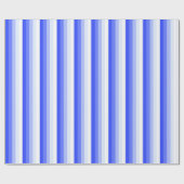 Royal blue schaduwstrepen cadeaupapier (Vlak)