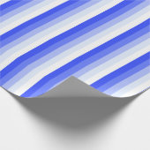 Royal blue schaduwstrepen cadeaupapier (Hoek)
