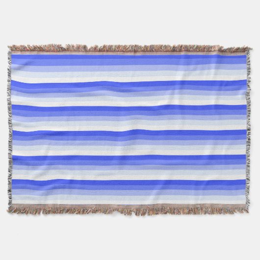 Royal blue schaduwstrepen deken (Voorkant)