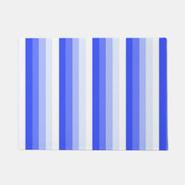 Royal blue schaduwstrepen deurmat