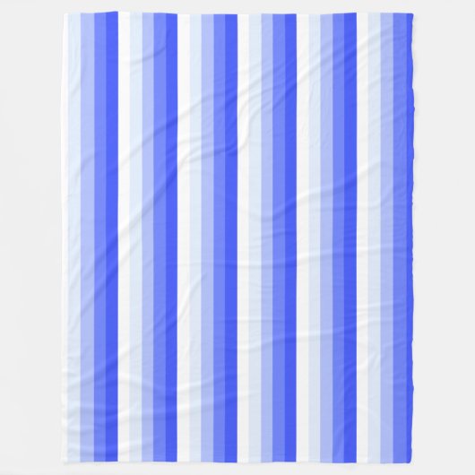 Royal blue schaduwstrepen fleece deken (Voorkant)