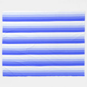 Royal blue schaduwstrepen fleece deken (Voorkant (Horizontaal))