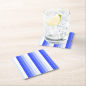 Royal blue schaduwstrepen kartonnen onderzetters (Insitu)