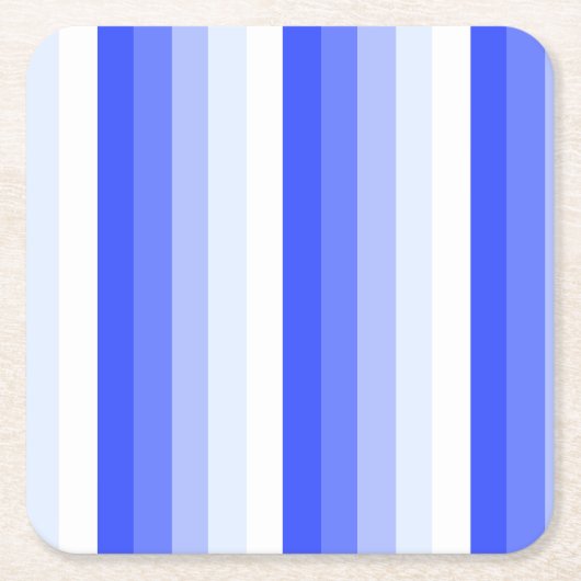 Royal blue schaduwstrepen kartonnen onderzetters (Voorkant)