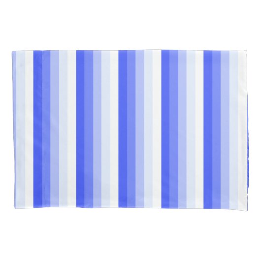 Royal blue schaduwstrepen kussensloop (Voorkant)