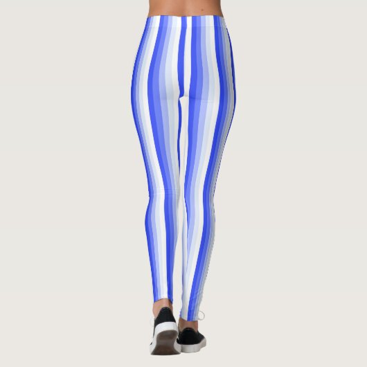 Royal blue schaduwstrepen leggings (Achterkant)