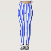 Royal blue schaduwstrepen leggings (Voorkant)