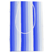 Royal blue schaduwstrepen medium cadeauzakje (Voorkant)