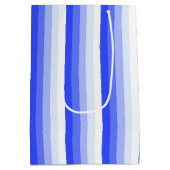 Royal blue schaduwstrepen medium cadeauzakje (Achterkant)
