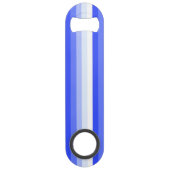 Royal blue schaduwstrepen speed flessenopener (Voorkant)