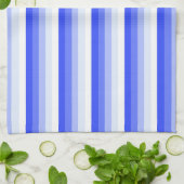 Royal blue schaduwstrepen theedoek (Gevouwen)