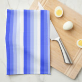 Royal blue schaduwstrepen theedoek (Quarter Fold)