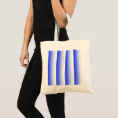 Royal blue schaduwstrepen tote bag (Voorkant (product))