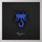 Royal Blue Scorpio Poster (Voorkant)