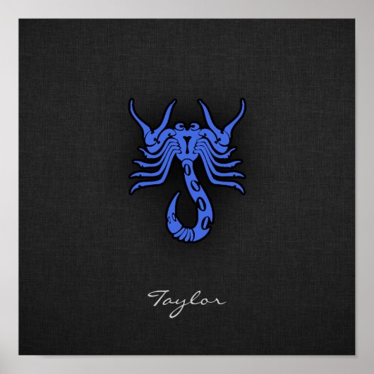 Royal Blue Scorpio Poster (Voorkant)
