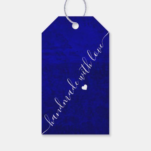Royal Blue Scratch bloemendank u voor Gift Label Cadeaulabel (Achterkant)