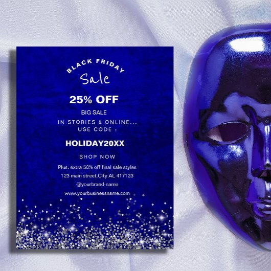 Royal Blue Scratch Korting Holiday Sale Promotie  Flyer