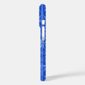 Royal blue scrollwork-patroon Case-Mate iPhone case (Achterkant / Links)