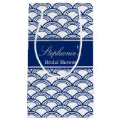 Royal Blue Seigaiha Pattern Vrijgezellenfeest Klein Cadeauzakje (Voorkant)