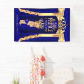 Royal Blue Silk Baby shower Crown Blonde Spandoek (Insitu)