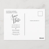 Royal Blue Silver Agate Custom Photo Save the Date Briefkaart (Achterkant)