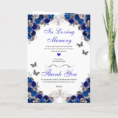 Royal Blue Silver Butterfly Quinceanera Programme (Achterkant)