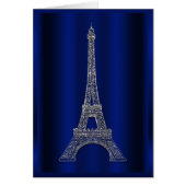 Royal Blue & Silver Eiffel Tower Paris (Voorkant)