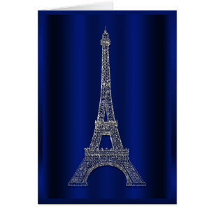 Royal Blue & Silver Eiffel Tower Paris