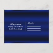 Royal Blue Silver Eiffel Tower Paris Bewaar de dat Aankondigingskaart (Achterkant)