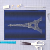 Royal Blue Silver Eiffeltoren Paris Glam Wedding Tissuepapier (Craft)