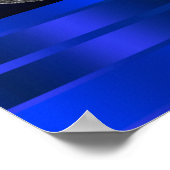 Royal Blue Silver High Hiel Birthday Party Banner Poster (Hoek)