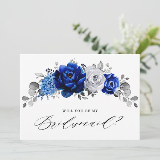 Royal Blue Silver Kaart (Staand voorkant)