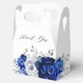 Royal Blue Silver Metallic Vrijgezellenfeest Bedankdoosjes (Geopend)