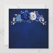 Royal Blue Silver Metallic Vrijgezellenfeest Kaart (Achterkant)