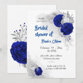 royal blue Silver vrijgezellenfeest Kaart (Voorkant / Achterkant)