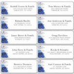 Royal Blue Silver Wedding Guest Address Stic Sticker<br><div class="desc">Elegant royal blue Silver thema trouwgastenadres sticker label met elegante bouquet of royal blue,  Navy,  Silver,  pure witte kleur roos bloesems buds en sage green eucalyptus leaves. Neem contact met mij op voor hulp bij aanpassingen of als u een ander product nodig hebt met dit ontwerp.</div>