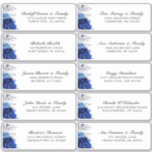 Royal Blue Silver Wedding Guest Adres Sticker<br><div class="desc">Elegant royal blue Silver thema trouwgastenadres sticker label met elegante bouquet of royal blue,  Navy,  Silver,  pure witte kleur roos bloesems buds en sage green eucalyptus leaves. Neem contact met mij op voor hulp bij aanpassingen of als u een ander product nodig hebt met dit ontwerp.</div>