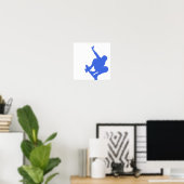 Royal Blue Skateboarding Poster (Thuiskantoor)
