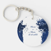 Royal Blue Sleutelhanger Wedding Favor (Voorkant)
