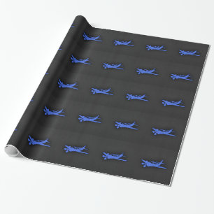Royal Blue Small Plane Cadeaupapier
