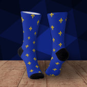 Royal Blue Sokken met Gold Fleur de Lis