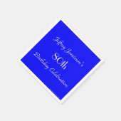 Royal Blue Solid 80th Birthday Party Paper Servetten (Hoek)
