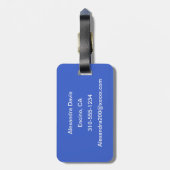 Royal Blue Solid Color Bagagelabel (Achterkant verticaal)