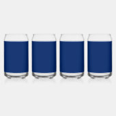 Royal Blue Solid Color Blikvorm Glas (Achterkant)