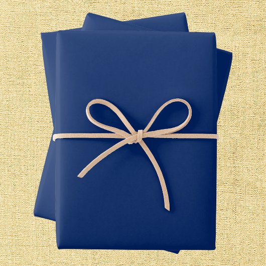 Royal Blue Solid Color Inpakpapier Vel
