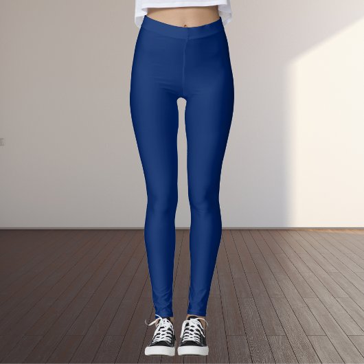 Royal Blue Solid Color Leggings
